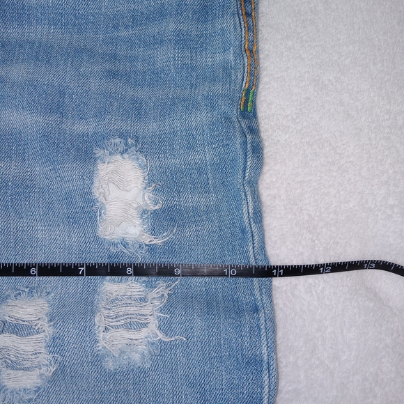 Machine Jeans Mens 30 Light Wash Distressed Denim Flap Pocket Y2K Streetwear - Picture 10 of 13